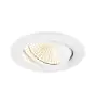 SLV New Tria Universeel 68 Spot Aluminium Wit Rond 8.6W 600lm 60D - 925-930-940 CCT | Zaagmaat 68mm -  Beste Kleurweergave - Dimbaar 