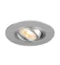 SLV New Tria 75 XL Spot Aluminium Grijs Rond | Zaagmaat 75mm - Geschikt voor 1x GU10 