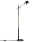 Nordlux Theo Vloerlamp Metaal en Hout Zwart | Geschikt voor GU10