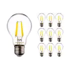 Voordeelpak 10x Noxion Lucent LED E27 Peer Filament Helder 4.5W 470lm - 840 Koel Wit | Vervangt 40W